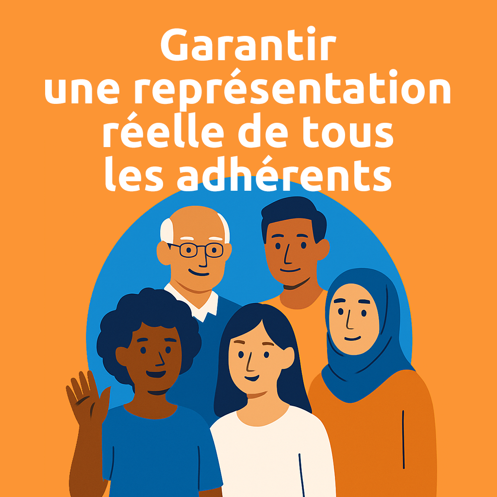 Garantir la représentation réelle de tous les adhérents